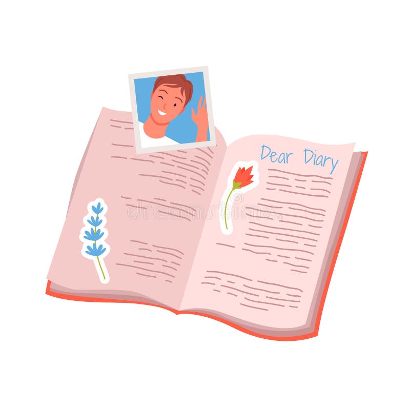 Daily diary personal notebook royalty free illustration