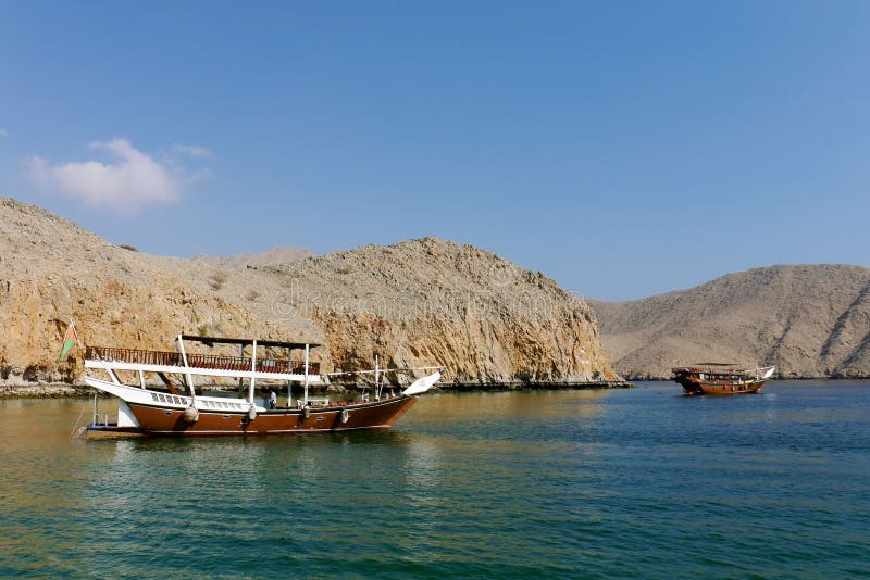 Sailing in musandam stock photo. Image of water, dhow 2189392