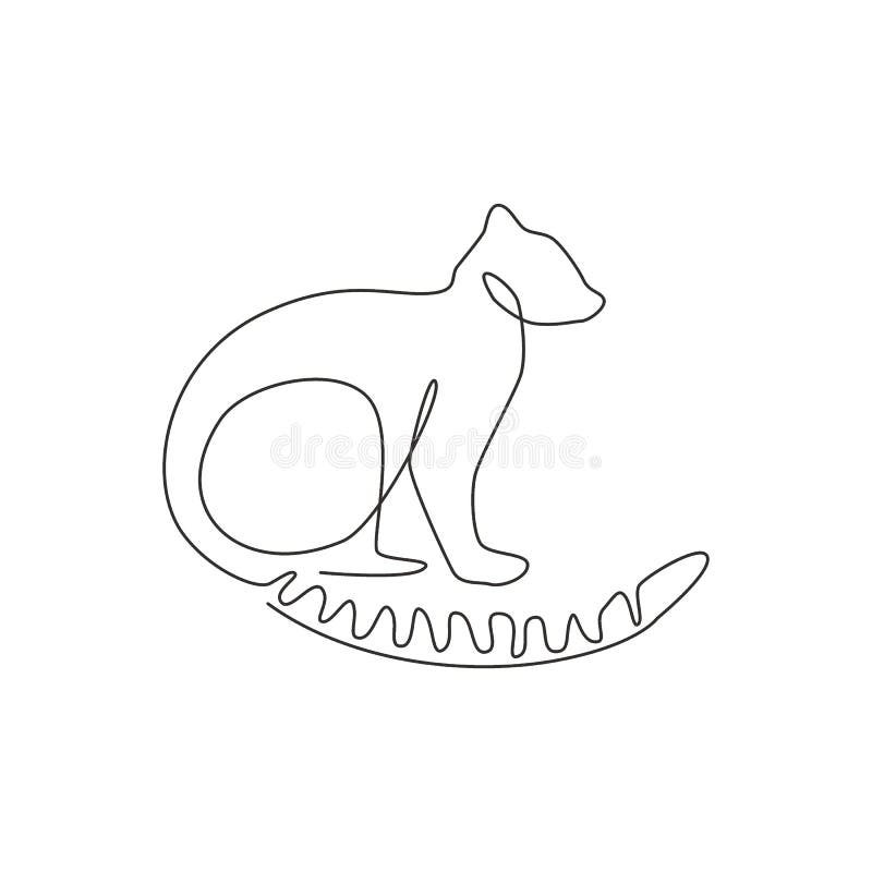 Dibujo único De Línea Continua De Adorable Lemur Adorable Para La Identidad  Del Logotipo. Concepto De Mascota De Mamíferos Lindos Ilustración del  Vector - Ilustración de madagascar, animal: 190812431