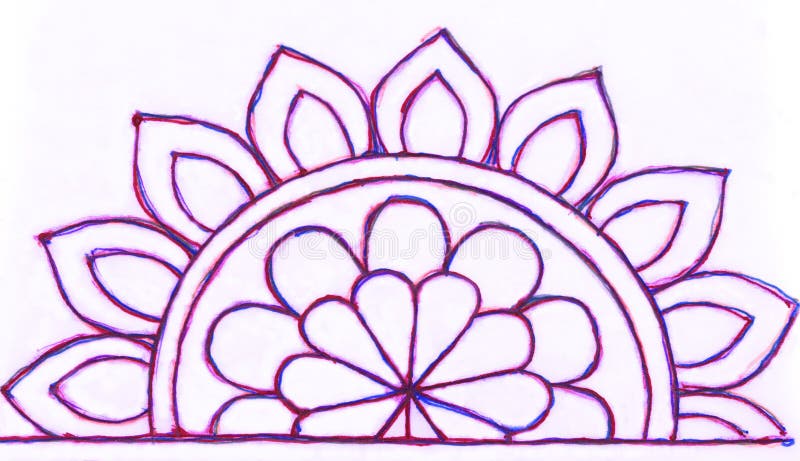 Dibujo De La Pluma Del Gel Semi Modelado De Un Círculo Stock de ilustración  - Ilustración de pluma, modelo: 135651349