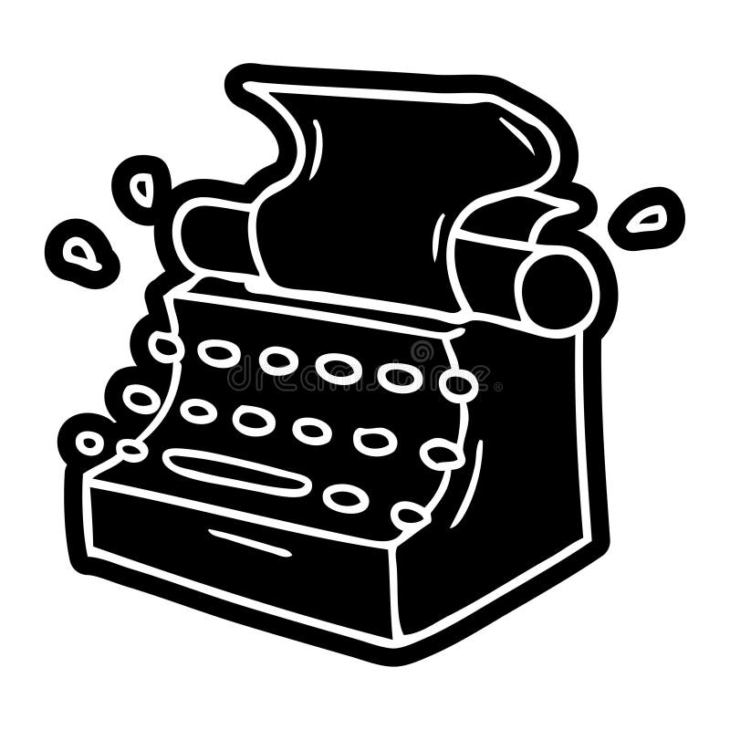 Dibujo De Un Icono De Caricatura Creativo En Una Máquina De Escribir Antigua Escuela Ilustración del Vector - Ilustración de typewriter, viejo: 150963760 Dibujo De Un Icono De Caricatura Creativo En Una Máquina De Escribir Antigua Escuela Ilustración del Vector - Ilustración de typewriter, viejo: 150963760