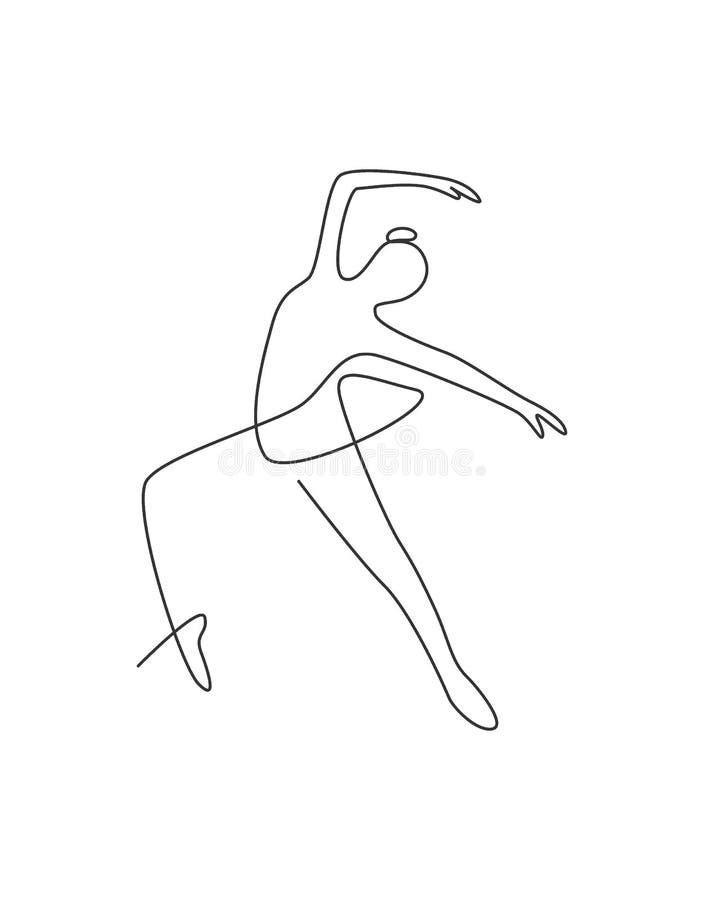 Dibujo De Una Sola Línea Sexy Mujer Estética Bailarina Ilustración  Vectorial. Bailarín De Ballet Bonito Muestra El Concepto De Mov Stock de  ilustración - Ilustración de arte, minimalista: 194773538