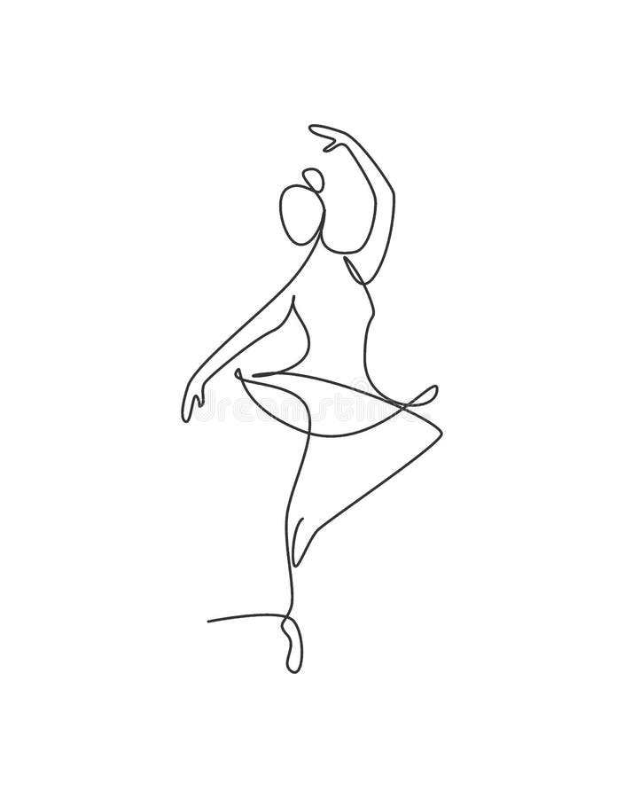 Dibujo De Una Sola Línea Sexy Mujer Estética Bailarina Ilustración  Vectorial. Bailarín De Ballet Bonito Muestra El Concepto De Mov Stock de  ilustración - Ilustración de garabato, aislado: 194773556