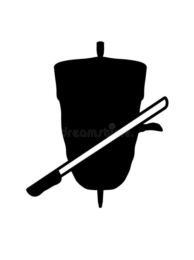 dibujo del ejemplo de la historieta del doner del kebab y ejemplo blanco de la historieta del fondo del cuchillo stock de ilustración dibujo del ejemplo de la historieta del doner del kebab y ejemplo blanco de la historieta del fondo del cuchillo stock de ilustración