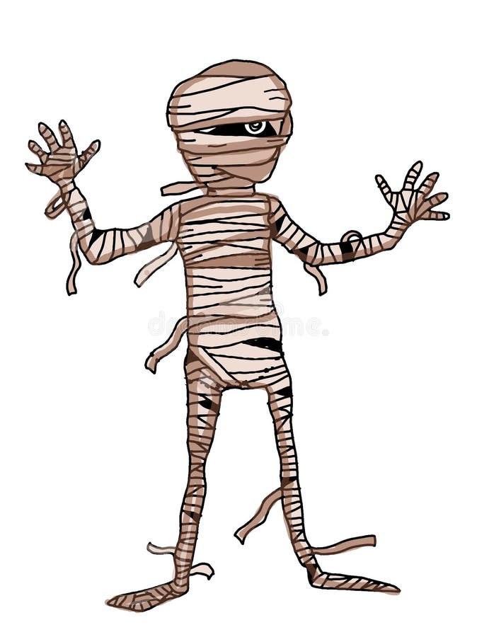 Dibujo Del Ejemplo De Los Caracteres De Halloween De La Momia Stock de  ilustración - Ilustración de ilustraciones, caracteres: 126871078