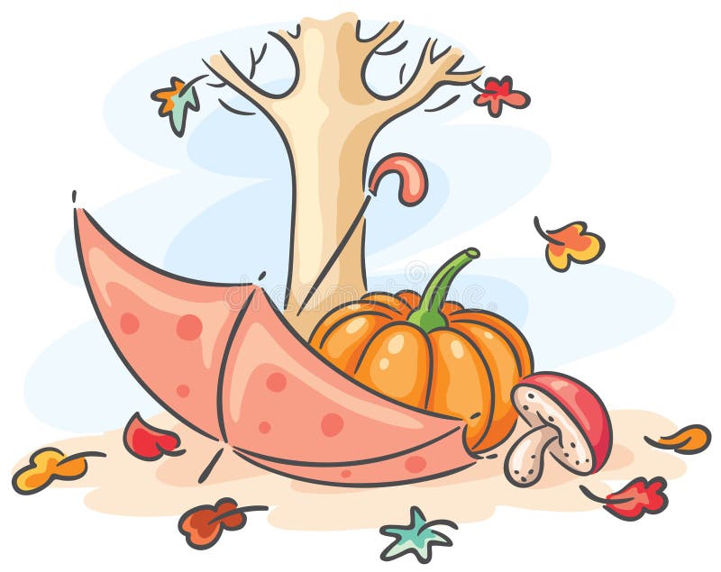 Dibujo del otoño ilustración del vector. Ilustración de historieta -  44759313