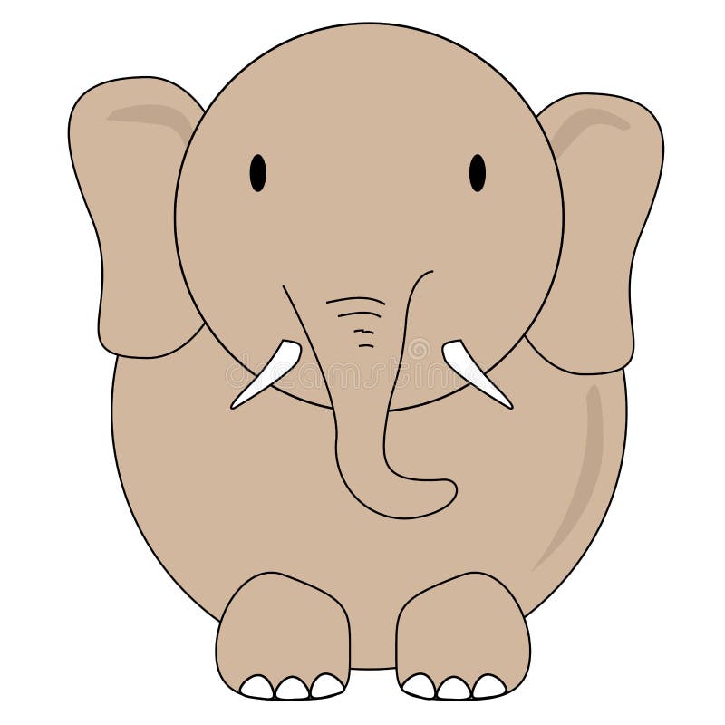 intersección Sucediendo Lo dudo Dibujo Del Vector Del Elefante Para Los Niños Ilustración del Vector -  Ilustración de estilo, elefante: 57201630