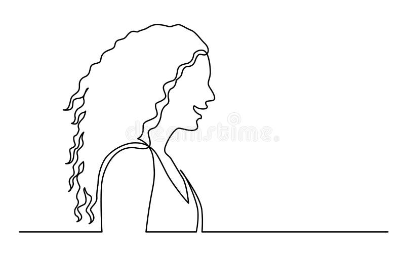 Dibujo Lineal Continuo De Aislado En El Retrato Blanco Del Perfil Del Fondo De La Mujer Con El Pelo Rizado Largo Stock de ilustración - Ilustración de cara, humano: 137143460 Dibujo Lineal Continuo De Aislado En El Retrato Blanco Del Perfil Del Fondo De La Mujer Con El Pelo Rizado Largo Stock de ilustración - Ilustración de cara, humano: 137143460