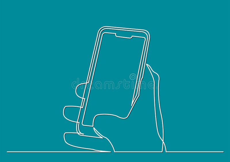 Dibujo Lineal Continuo De La Mano Con El Teléfono Celular Moderno Stock de ilustración - Ilustración de aplicaciones, tenencia: 131803195 Dibujo Lineal Continuo De La Mano Con El Teléfono Celular Moderno Stock de ilustración - Ilustración de aplicaciones, tenencia: 131803195