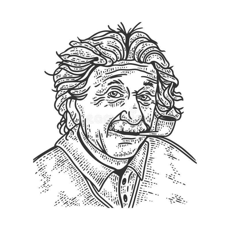 Dibujo Vectorial De Albert Einstein Ilustración del Vector - Ilustración de  descubridor, tinta: 173218507