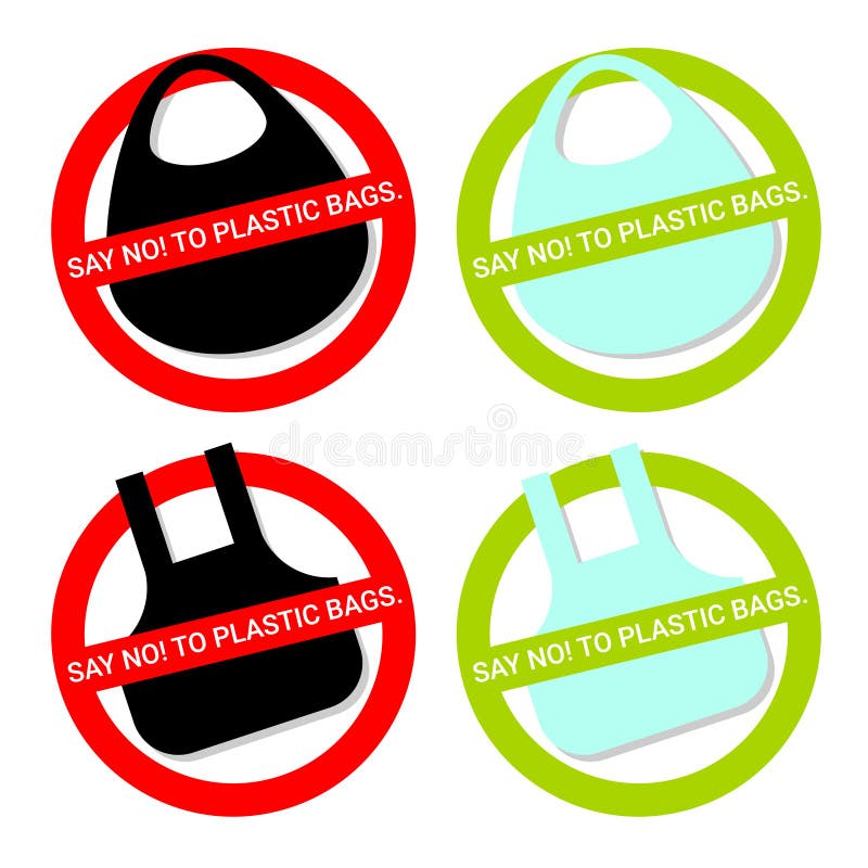 Dica NO ai sacchetti di plastica royalty illustrazione gratis Dica NO ai sacchetti di plastica royalty illustrazione gratis