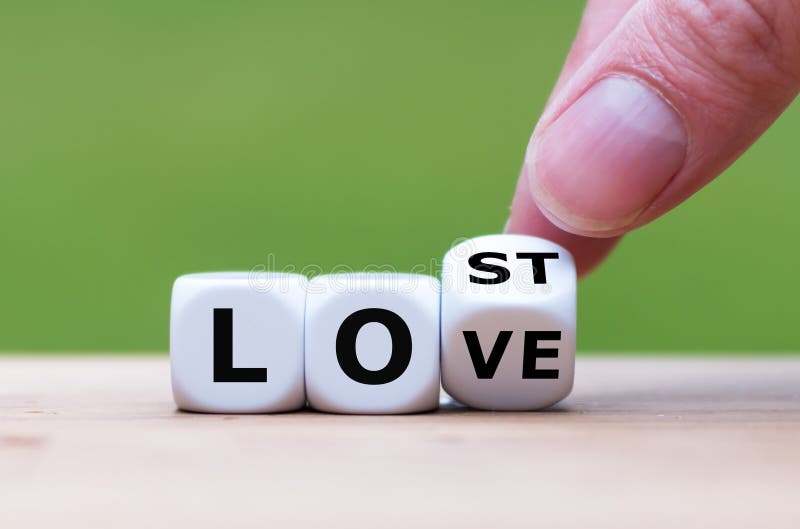 Dice form the expression `lost love`. royalty free stock photo Dice form the expression `lost love`. royalty free stock photo