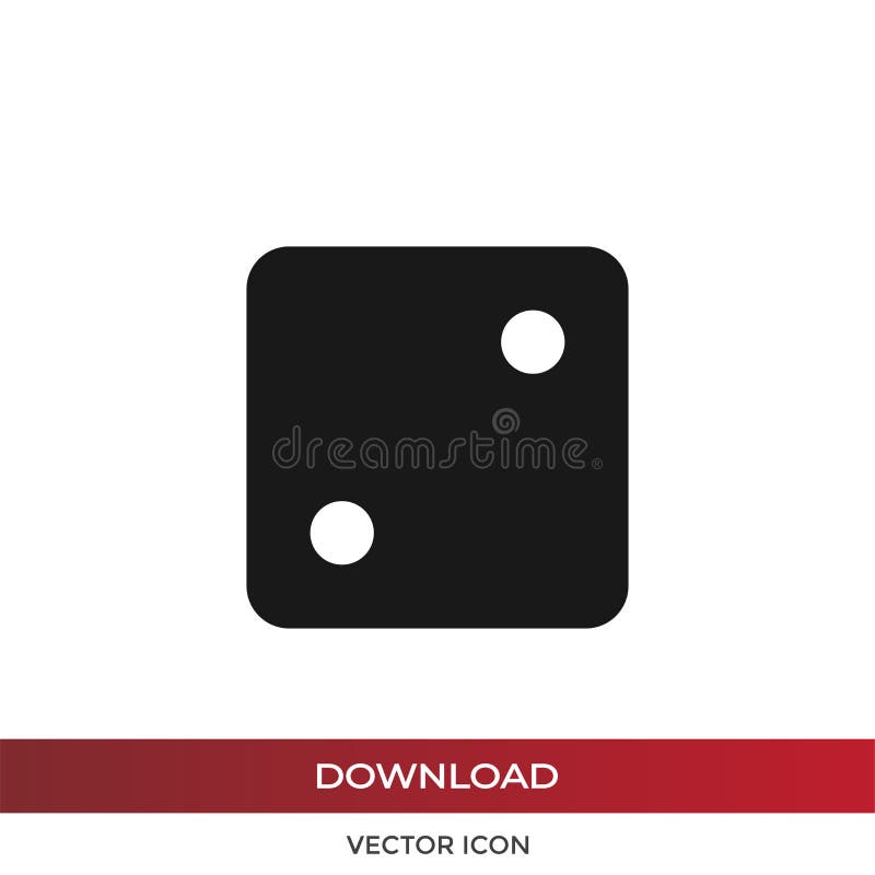 Dice number two icon in modern design style for web site and mobile app, vector illustration
