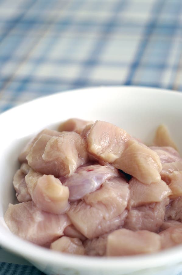 Diced chicken stock photo. Image of flesh, chopped, fresh 11102596