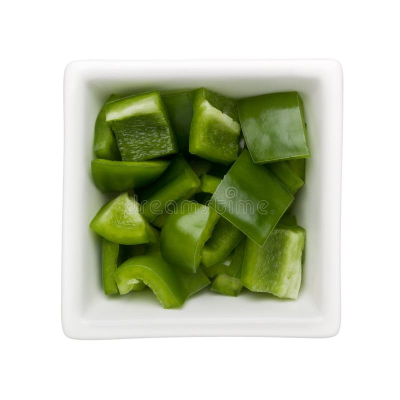 Diced green bell pepper stock photo. Image of flavor 91385318