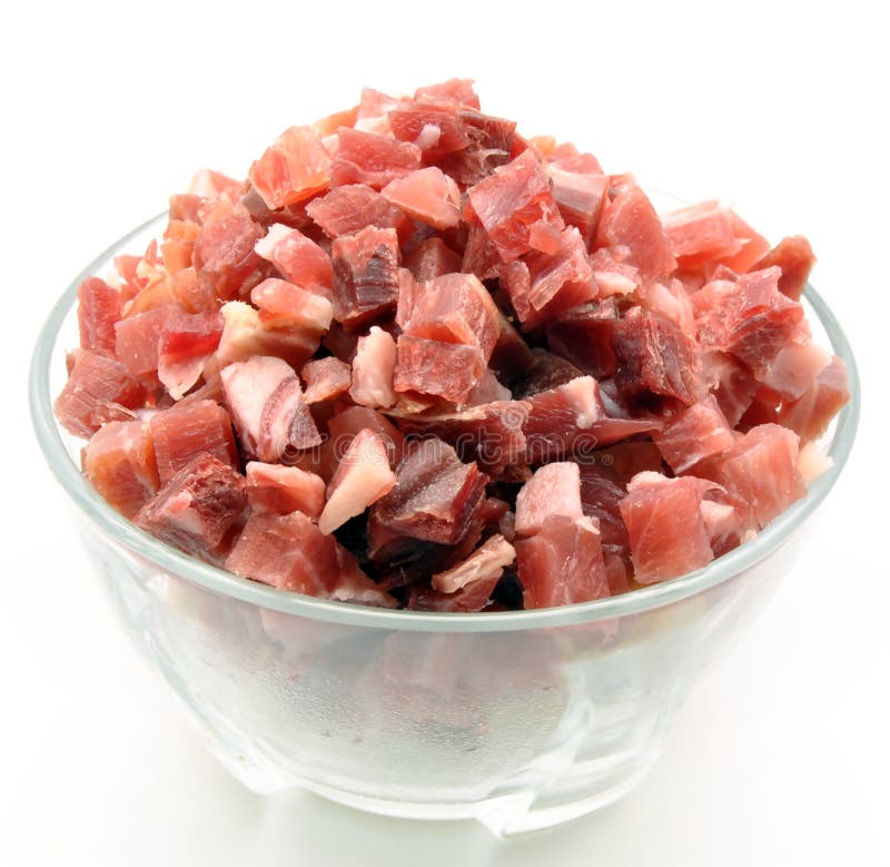 Diced ham stock image. Image of appetizer, healthy, spanish 23078565