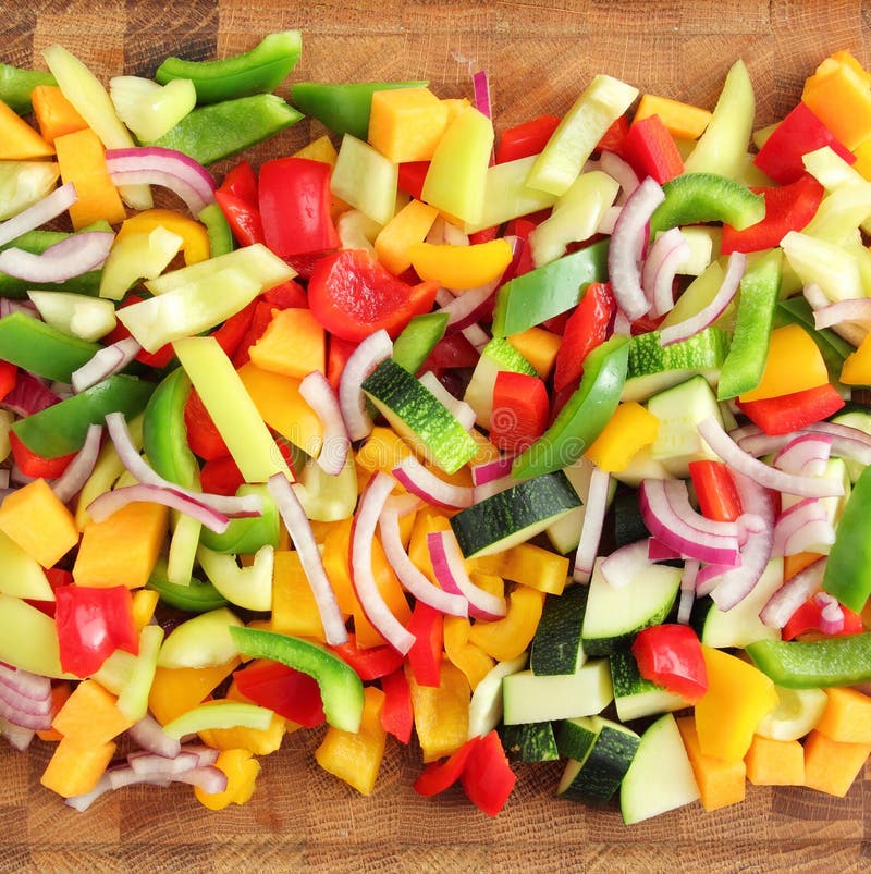 Diced vegetables stock photo. Image of vivid, pumpkin 57063958