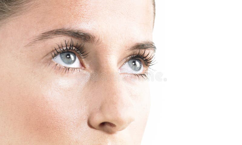 Dichte omhooggaand van het schoonheidsgezicht stock fotografie Dichte omhooggaand van het schoonheidsgezicht stock fotografie
