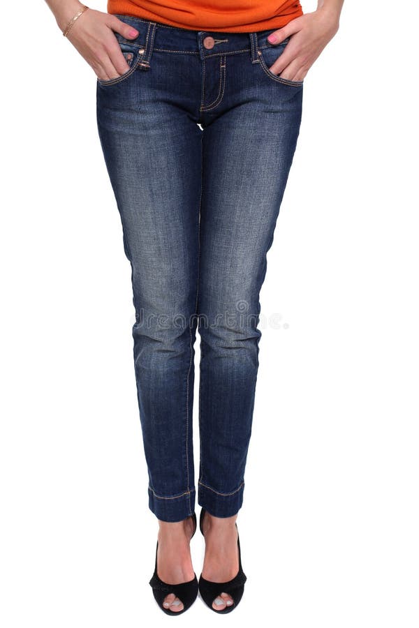 Dichte vrouwelijke jeans stock afbeelding