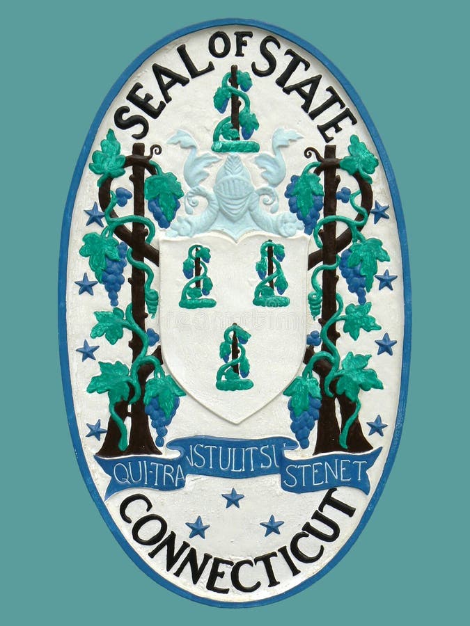 Dichtung des Zustandes von Connecticut lizenzfreie stockbilder Dichtung des Zustandes von Connecticut lizenzfreie stockbilder