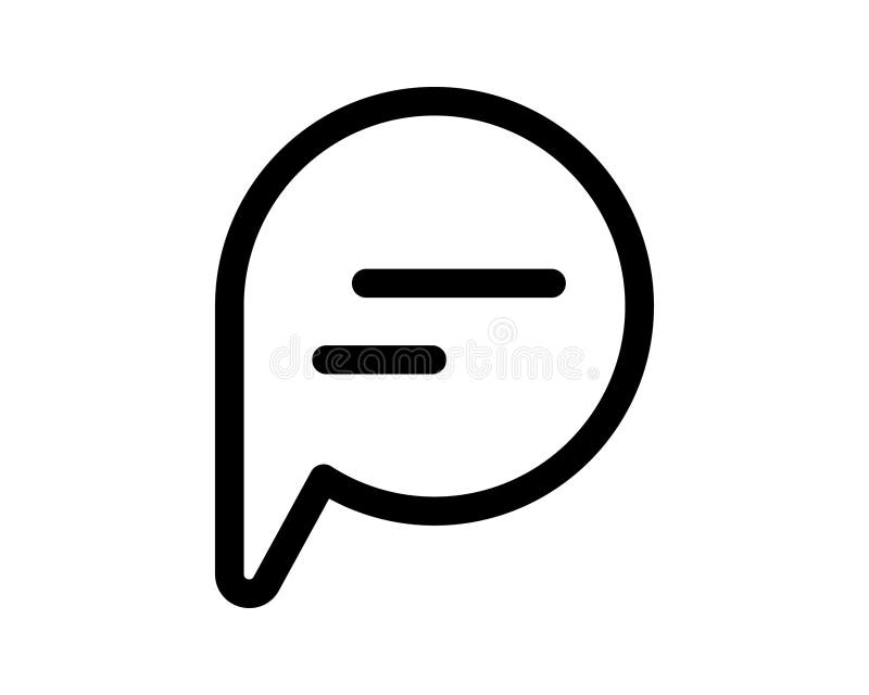 Dicke schwarze Sprache Bubble Symbol einfache moderne Design ideal für Websites Anwendungen und Präsentationen. Übertragungen von lizenzfreie abbildung