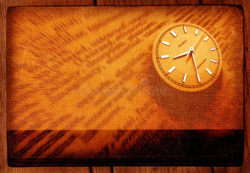 Dictionary With Clock Picture. Image 4200031