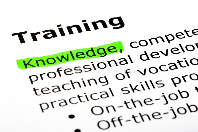 Dictionary Definition Of The Word Training royalty free stock photos