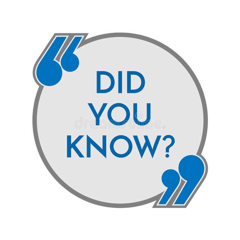 Did you know question sign inside grey bubble vector illustration Did you know question sign inside grey bubble vector illustration