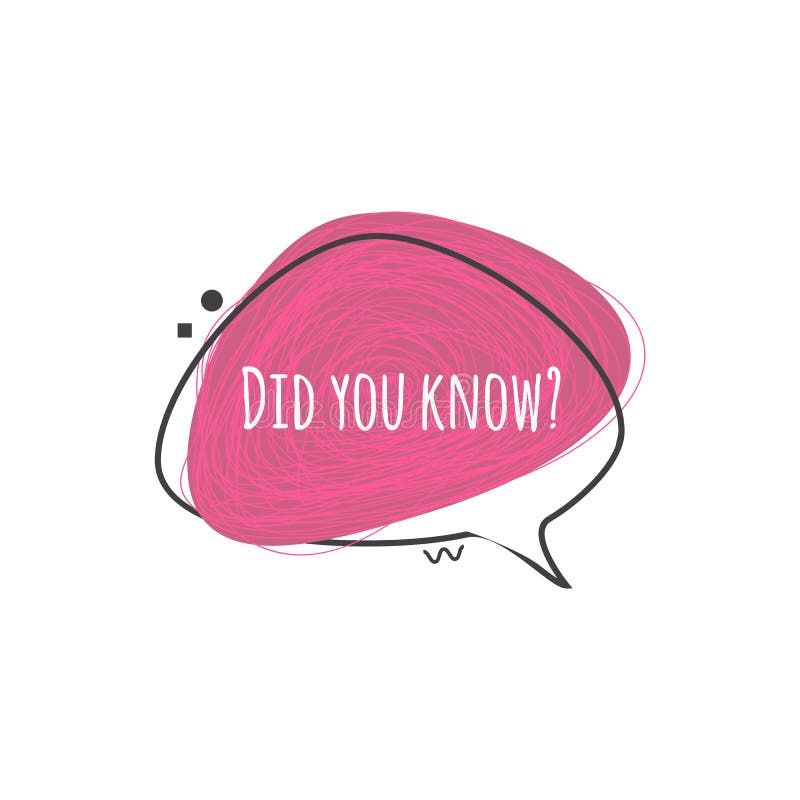 Did you know - speech bubble with question for quick tip or trivia message royalty free illustration Did you know - speech bubble with question for quick tip or trivia message royalty free illustration
