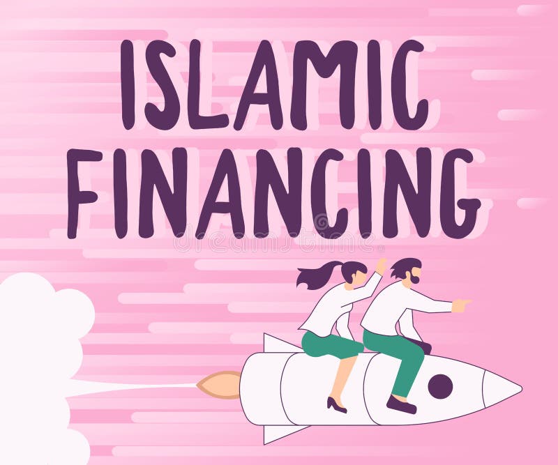 Text sign showing Islamic Financing, Business idea Banking activity and investment that complies with sharia Illustration Of Happy Partners Riding On Rocket Ship Exploring World. Text sign showing Islamic Financing, Business idea Banking activity and investment that complies with sharia Illustration Of Happy Partners Riding On Rocket Ship Exploring World.