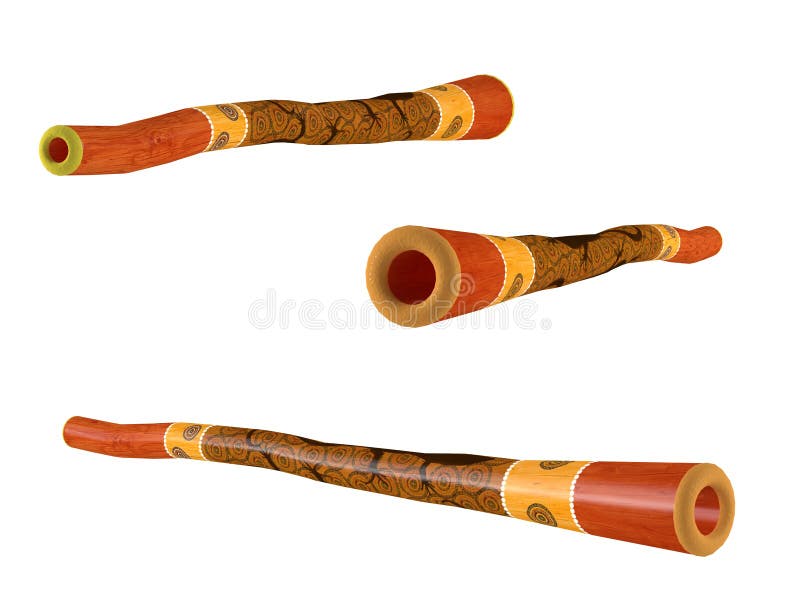 Didgeridoo isolated. 