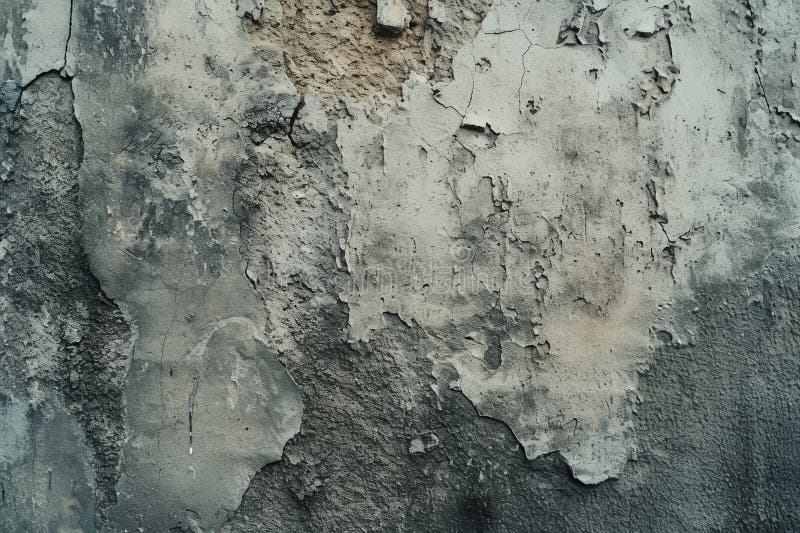Die Aussicht auf eine Wand mit Peeling. Dieses Bild kann verwendet werden, um Verfall oder Verfall in Städten darzustellen. stockfoto