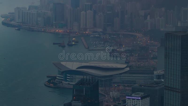 Die berühmte Aussicht auf Hong kong von der siegreichen Hauptsaison zum Tag.