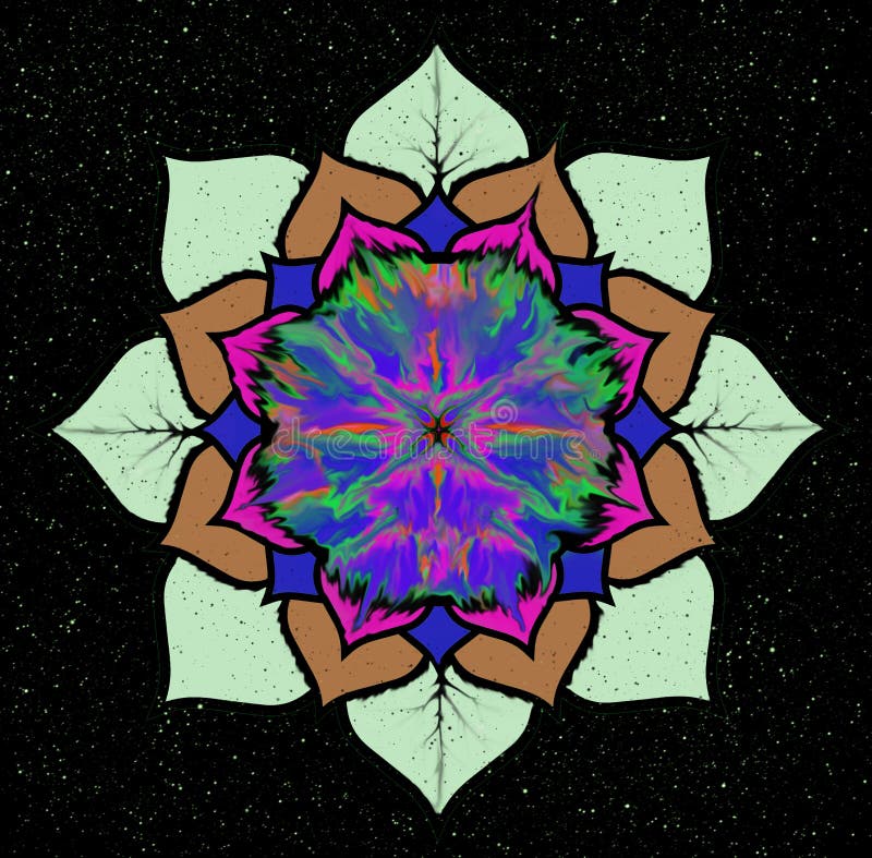 Die buddhistische Mandala im Hintergrund der beträchtlichen Ausdehnungen von t lizenzfreie abbildung Die buddhistische Mandala im Hintergrund der beträchtlichen Ausdehnungen von t lizenzfreie abbildung