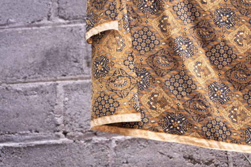 Die Detaillierte Textur Eines Stoffes Genannt Batik  Aus 