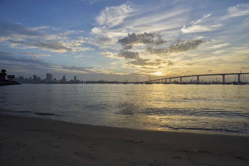 View from Dinghy Landing on Coronado Island towards downtown San Diego. View from Dinghy Landing on Coronado Island towards downtown San Diego