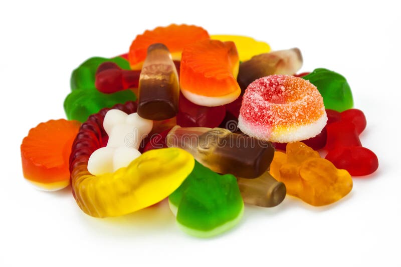 Die farbigen Fruchtgeleebonbons lizenzfreies stockbild