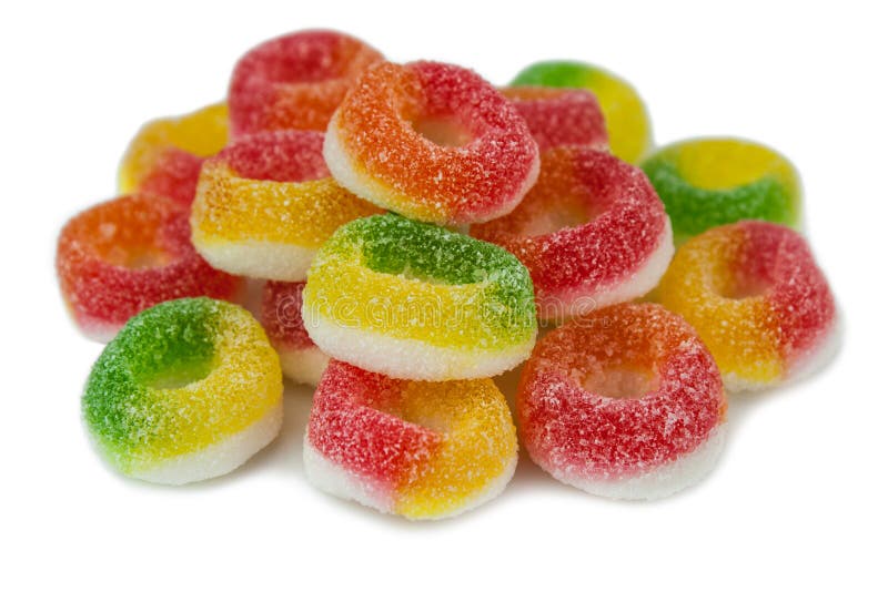 Die farbigen Fruchtgeleebonbons stockbilder