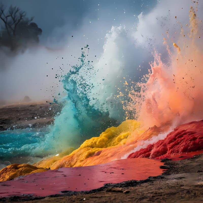 Die faszinierende Pracht lebendiger Farben in diesem dynamischen abstrakten Kunstwerk vektor abbildung