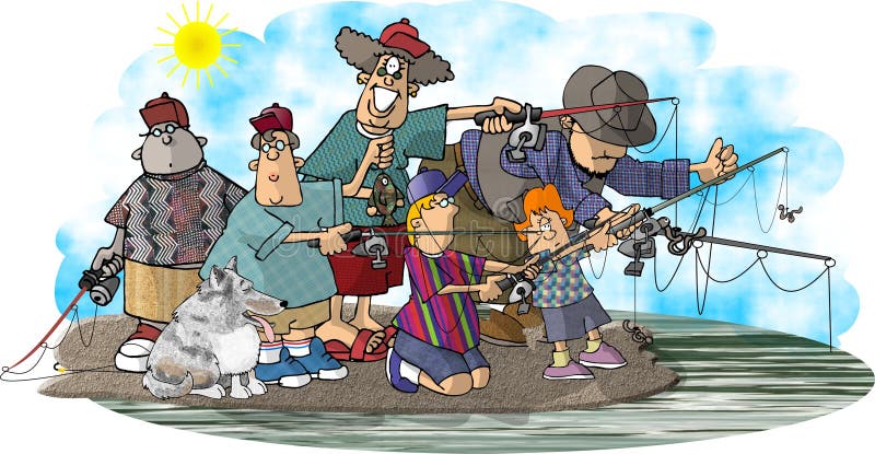Download Die fisher-Familie stock abbildung. Illustration von gestänge - 48648