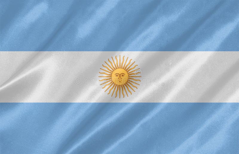 Die Flagge von Argentinien stock abbildung.