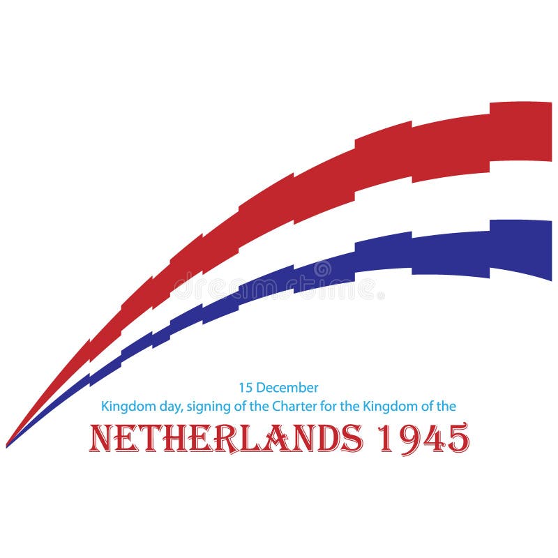 Die Flaggennationaltag-Niederlande-indepedence stock abbildung