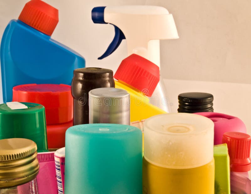 household cleaning chemicals group, closeup. household cleaning chemicals group, closeup