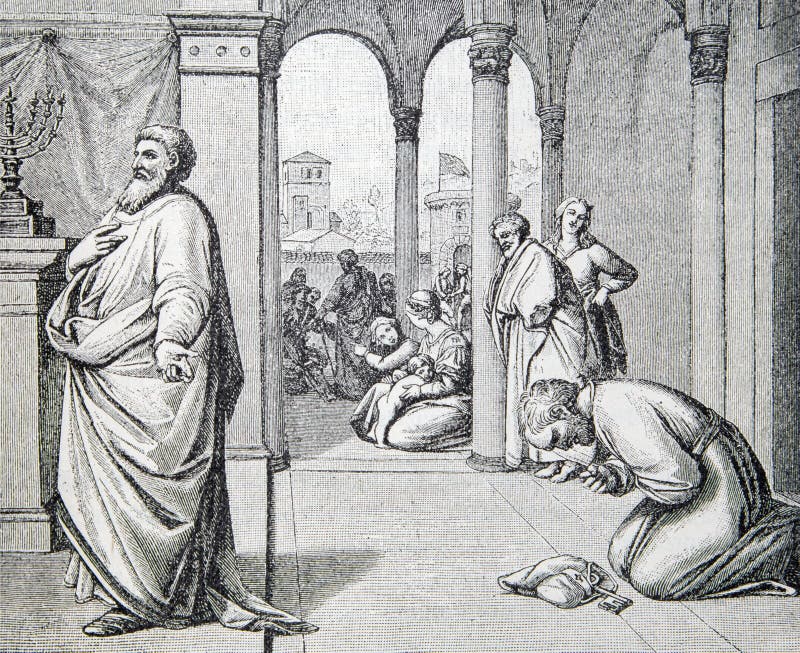Die Gebete der Pharisäer- und Steuereinzieherlithographie