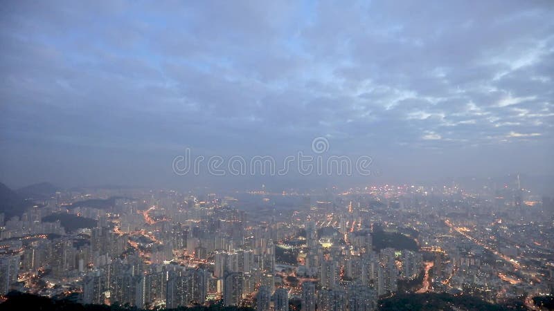 Die HK-Stadtskyline von Hong- Konginsel