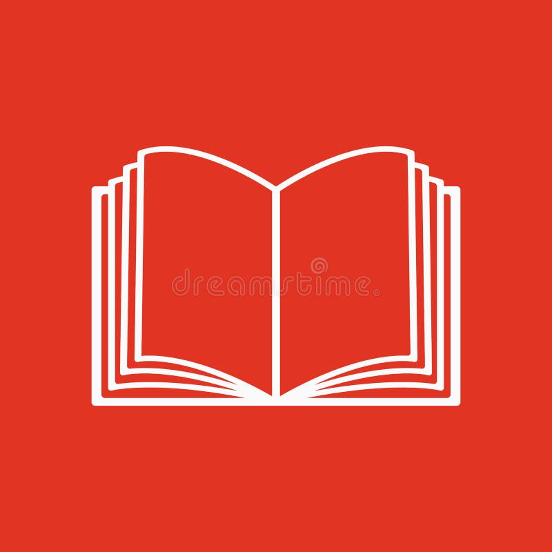 Die Ikone des offenen Buches Manuell und Tutor, Anweisungssymbol flach lizenzfreie abbildung Die Ikone des offenen Buches Manuell und Tutor, Anweisungssymbol flach lizenzfreie abbildung