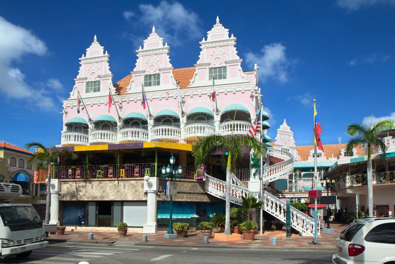 Die Karibikinseln. Aruba. Architektur lizenzfreies stockbild Die Karibikinseln. Aruba. Architektur lizenzfreies stockbild
