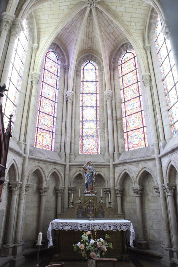 Die Kathedrale, Le Mans, Frankreich Stockfoto - Bild von frankreich