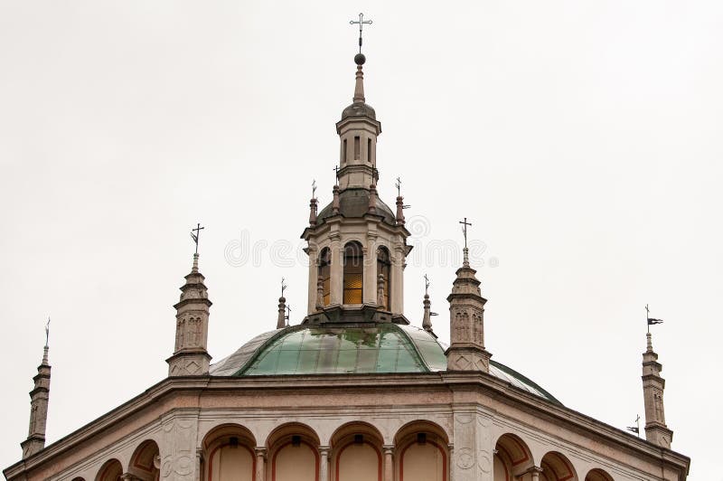 Die Kirche von ` Adda Crespi d, in Italien, ist eine Kopie der Renaissancekirche Bramante-Schule in Busto Arsizio stockbilder Die Kirche von ` Adda Crespi d, in Italien, ist eine Kopie der Renaissancekirche Bramante-Schule in Busto Arsizio stockbilder