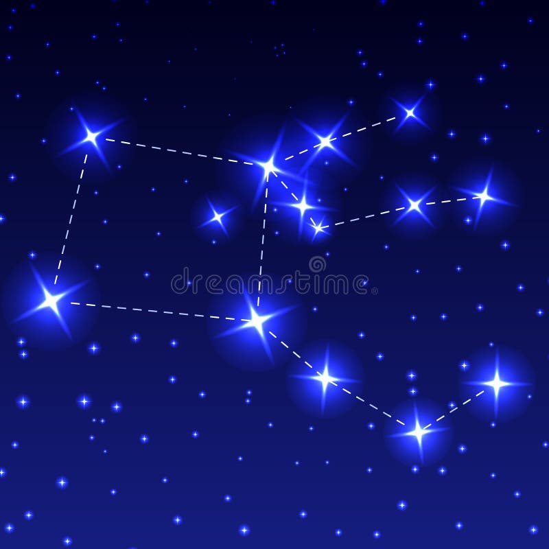 Der Konstellation Pegasus Stern Im Nachtlichen Himmel Vektor Abbildung Illustration Von Konstellation Pegasus 34406274